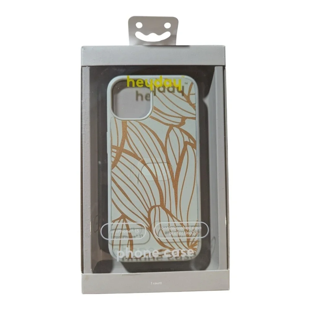 F2. Heyday Case For Apple iPhone 13 - Abstract Green/Gold (Open Box)